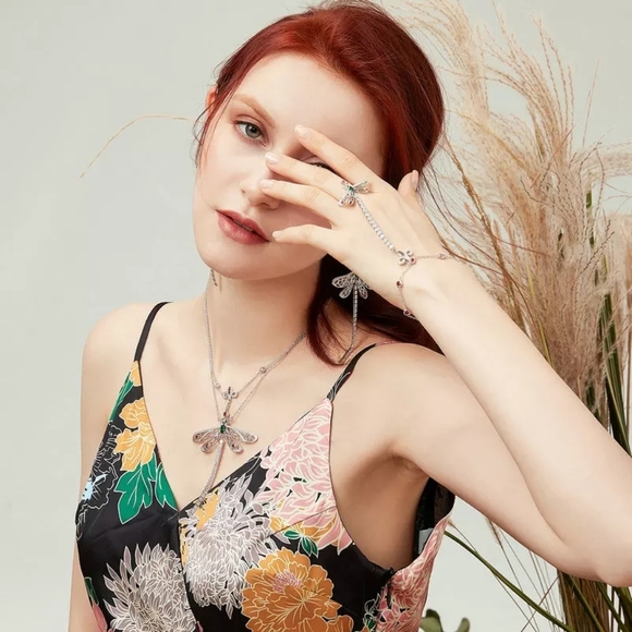 💎NEW💎PLATINUM PLATED FINGER BRACELET - Picture 7 of 7